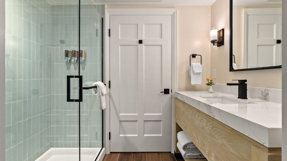 King Suites come with a Stand-Up Shower