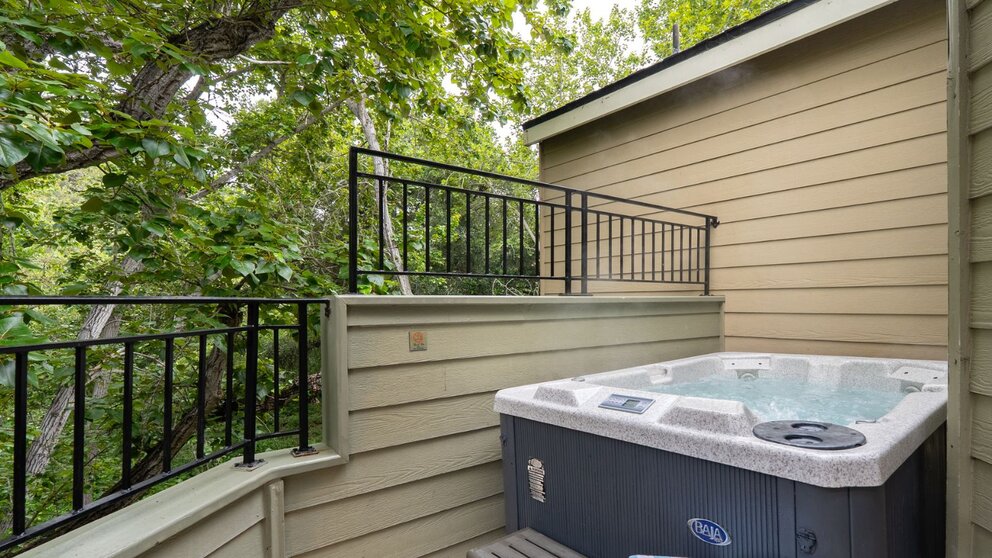 Junior Suite features private Hot Tub on Patio